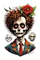 Tim Burton characters tattoo design idea