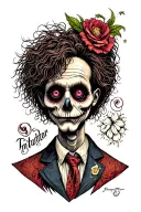 Tim Burton characters tattoo design idea