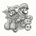 Super Mario Bros tattoo design idea