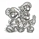 Super Mario Bros tattoo design idea