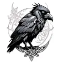 Celtic Raven tattoo design idea
