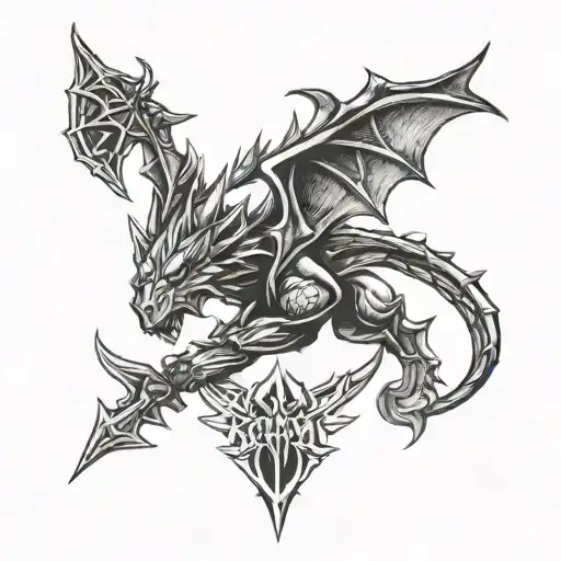 skyrim logo tattoo design idea