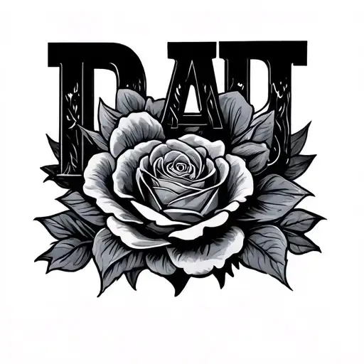 Dad Memorial tattoo design idea