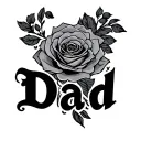 Dad Memorial tattoo design idea