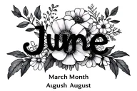 birth month flowers wrapped for June march August  tattoo design idea