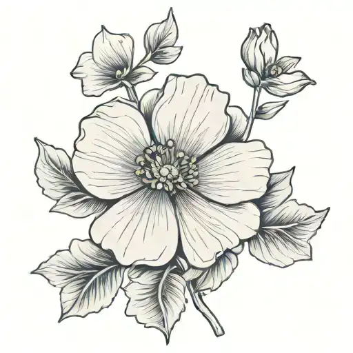 kettle buttercup flower tattoo design idea