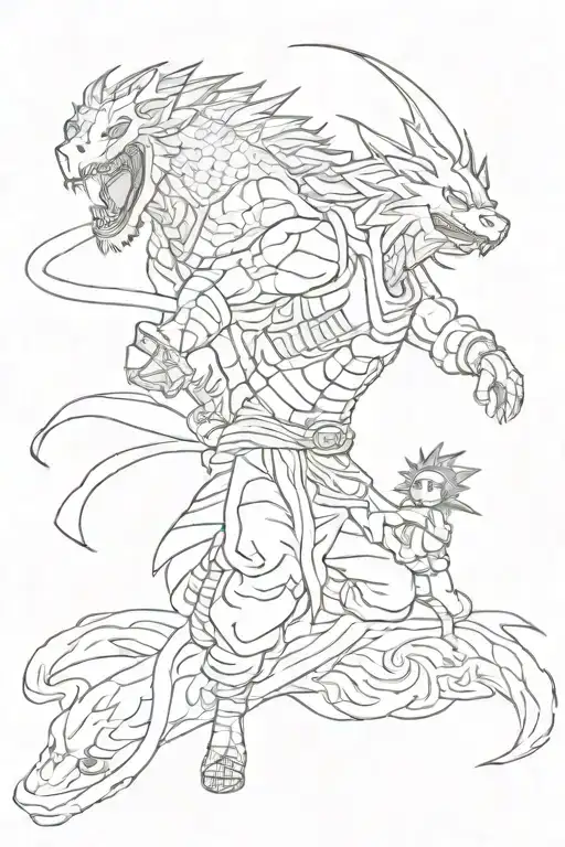 madara uchiha and might guy 8 with dragon tattoo design idea