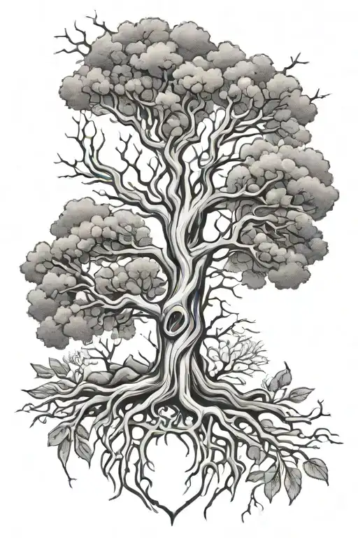 posion tree "love yourz" tattoo design idea
