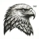 wedge tail eagle head, underneath '92 '94 '06 '18 and then underneath that "Nanna 02/03/60" tattoo design idea