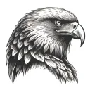 wedge tail eagle head, underneath '92 '94 '06 '18 and then underneath that "Nanna 02/03/60" tattoo design idea