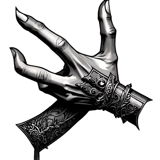assasin hand tattoo tattoo design idea