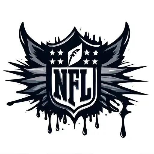 nfl logo with tears and triumph  tattoo design idea
