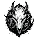 Bindrune with brushstrokes of Gebo, Sowilo and eihwaz tattoo design idea