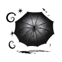 Jack squelington mary poppins umbrella tattoo design idea