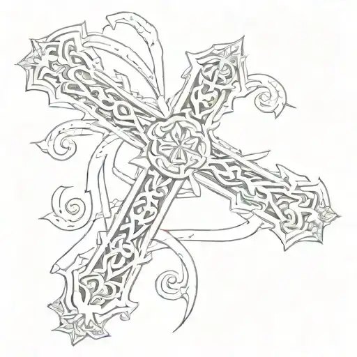 orthodox cross tattoo tattoo design idea
