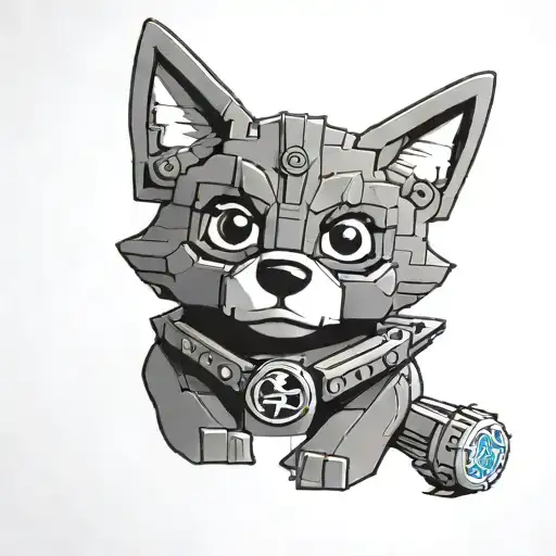 Lego Bluey tattoo design idea