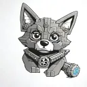 Lego Bluey tattoo design idea