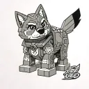 Lego Bluey tattoo design idea