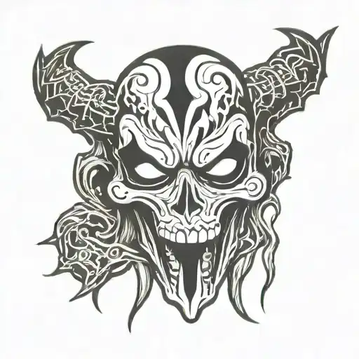 scream mask tattoo design idea