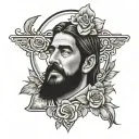 Jesus Malverde tattoo design idea