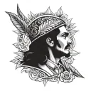 Jesus Malverde tattoo design idea