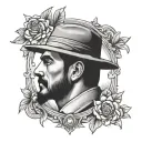 Jesus Malverde tattoo design idea