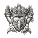 Claddagh tattoo design idea