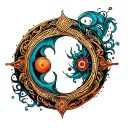 enso circle tattoo design idea