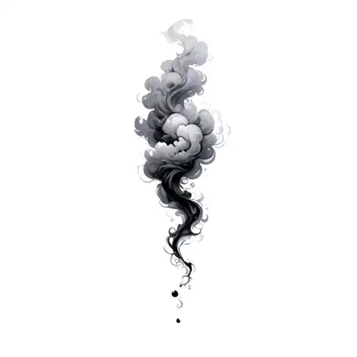 Coverup Clouds and Smoke tattoo design idea