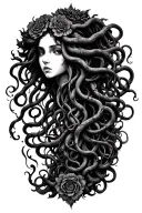 medusa surrounded tattoo design idea