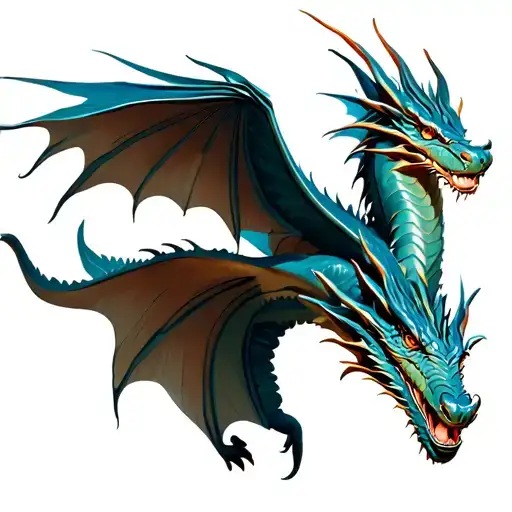 dragon flying tattoo design idea