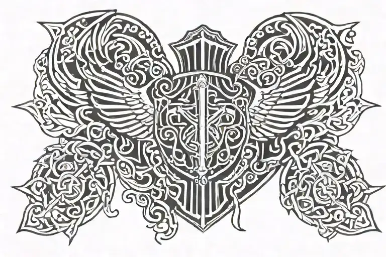 chest armor of god tattoo tattoo design idea