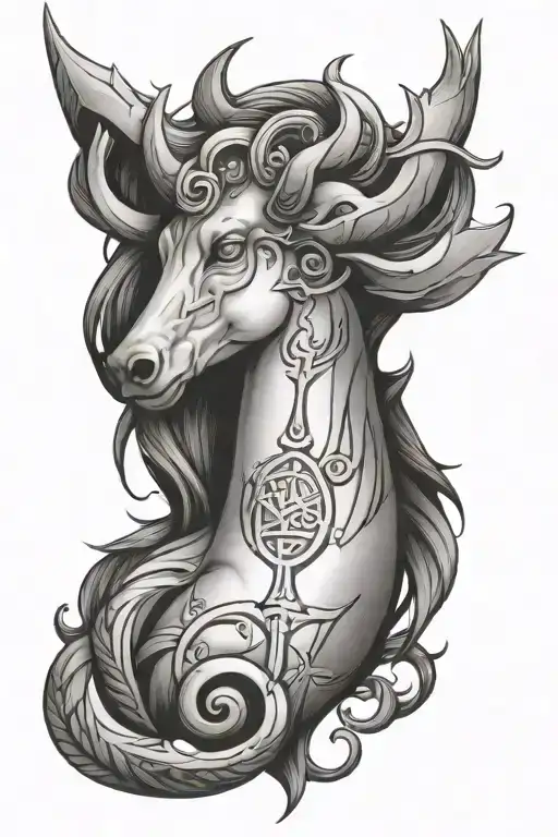 Norse inspired endless love tattoo design idea
