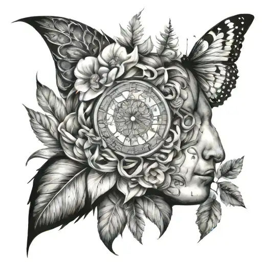 mental health, finding peace, wisdom, anxiety, depression tattoo design idea