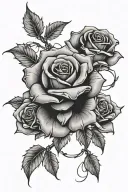 A fusion of mechanical elements a delicate roses, intertwined with barbed wire to create a unique and edgy tattoo design tattoo design idea
