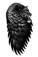 leopard print wing tattoo tattoo design idea