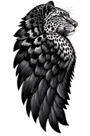 leopard print wing tattoo tattoo design idea