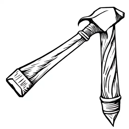 The hammer of the Torah tattoo design idea