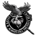 SEMPER FIDELIS ALWAYS FAITHFUL tattoo design idea