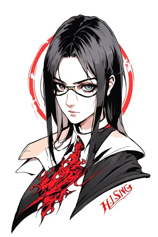 Make a tattoo on the anime Hellsing tattoo design idea