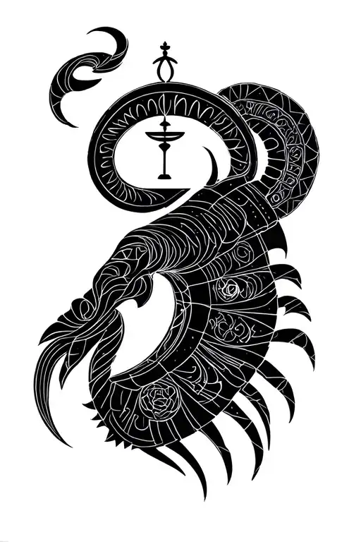 libra virgo aries scorpio zodiac sign tattoo design idea