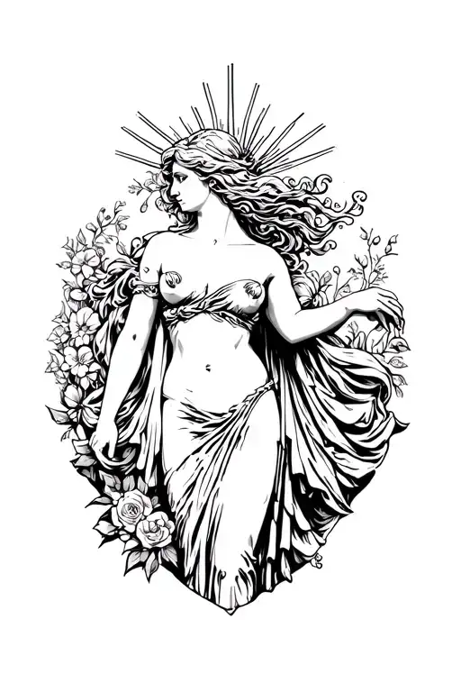 Aphrodite the goddess of love tattoo tattoo design idea
