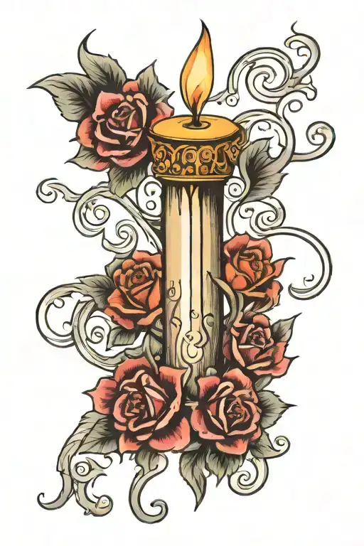 candle burning at both ends tattoo design idea