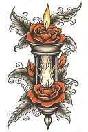 candle burning at both ends tattoo design idea