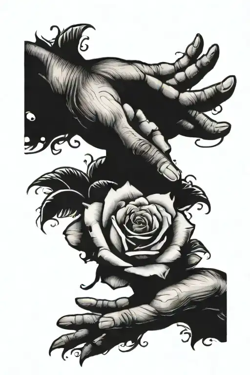 hand tato smibolize nothing forever after a relationship tattoo design idea