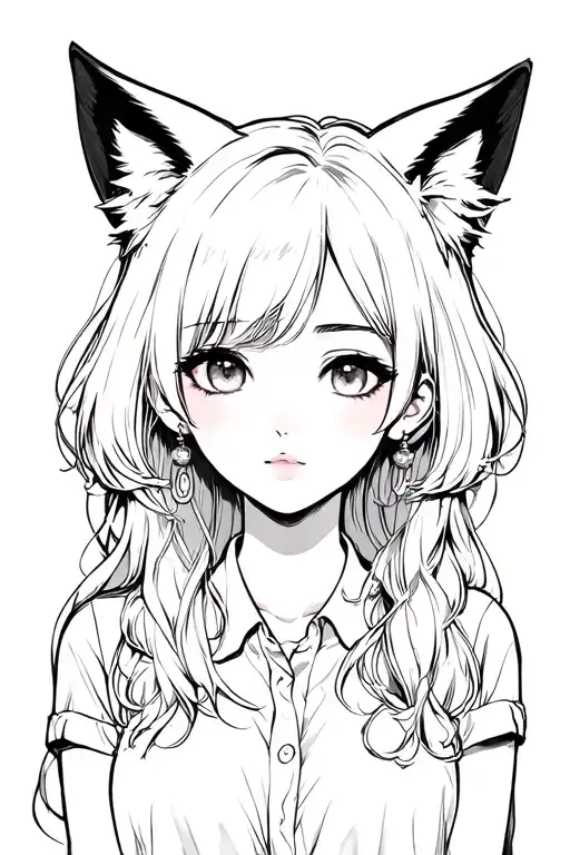 Girl with fox ears wants pussy porn tattoo design idea