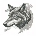 wolf reflection old wolf tattoo design idea
