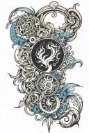 four elements tattoo design idea