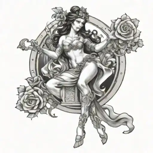 Godess of Fortune Favors the Bold tattoo design idea