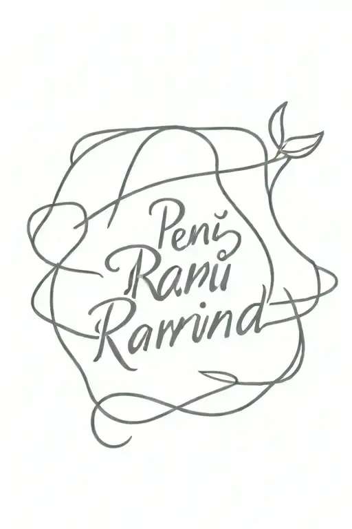 Rani is my girl friend's name & karma of life intertwined tattoo design idea